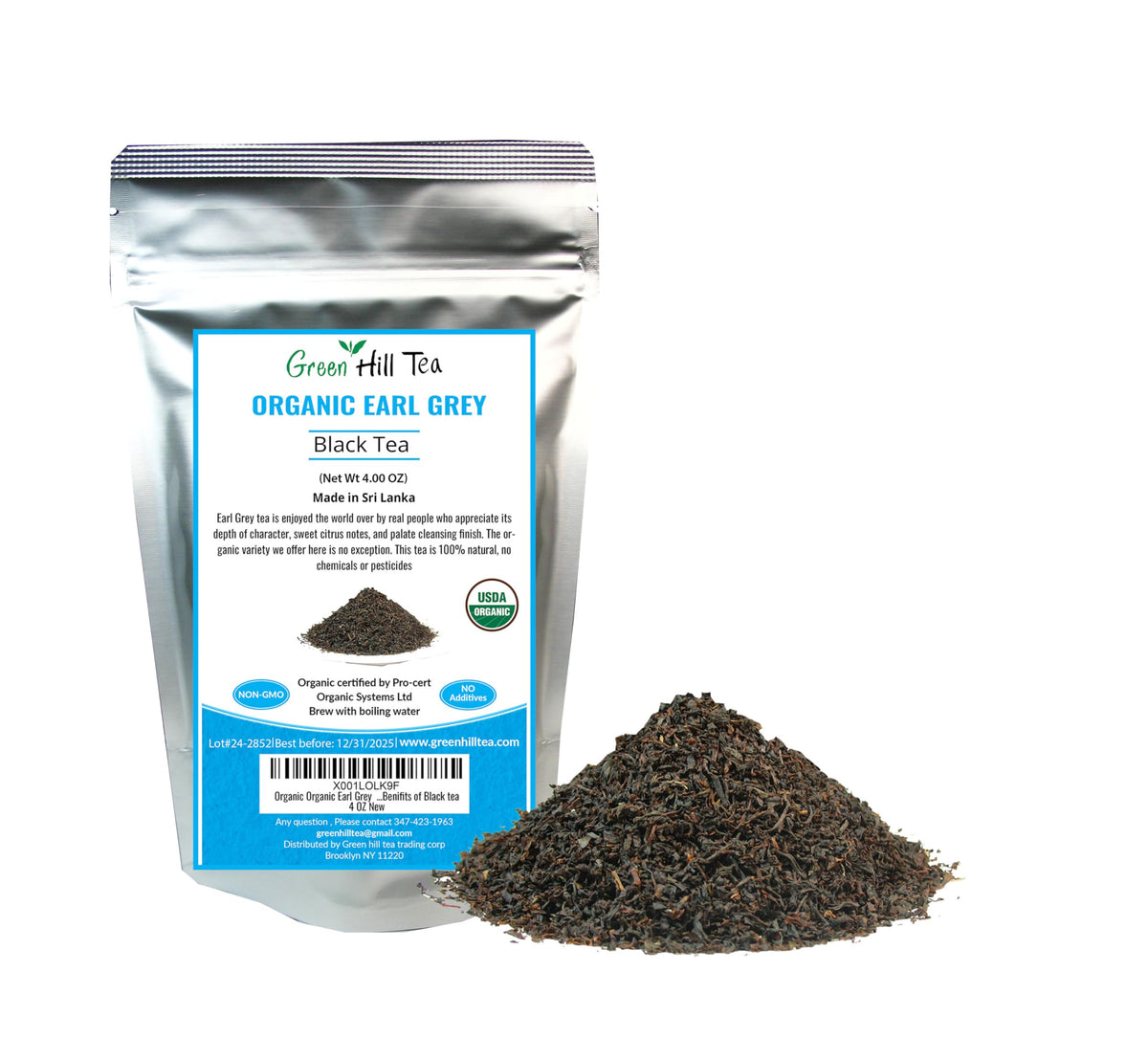GreenhillTea Aged puerh tea Yunnan Pu-erh – Fermented Loose Leaf Tea, Smooth & Earthy Flavor, Pu-erh tea is an excellent, nutrient-rich choice for brewing kombucha, NO GMO, NO Additives, 100% natural 4 oz
