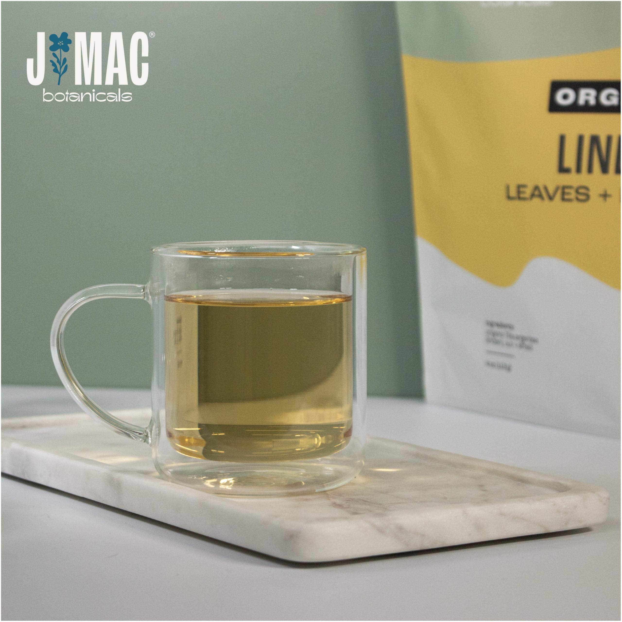 J Mac Botanicals, Organic Linden Leaf and Flower, Whole Leaves and Flowers