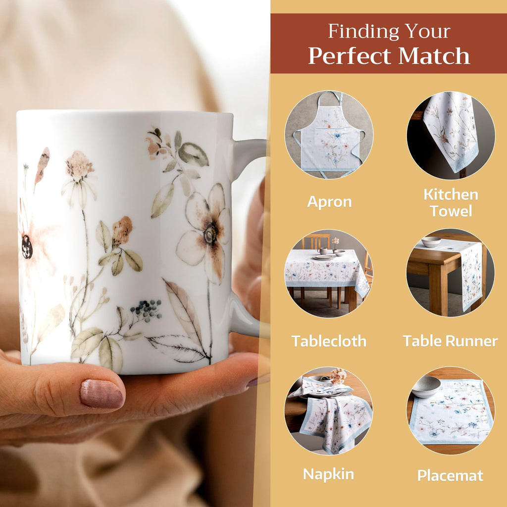 Maison d' Hermine Coffee Mug with Handles Tea Cups (15 Ounce, Pack of 2)