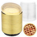 EUSOAR Baking Pans with Lids, 100pcs 6 Inch Small Pie Pans Disposable Ramekins Cake Storage Container, 10oz Aluminum Creme Brulee Cups Cupcakes Liners Bread Pudding Holders for Wedding Birthday Party