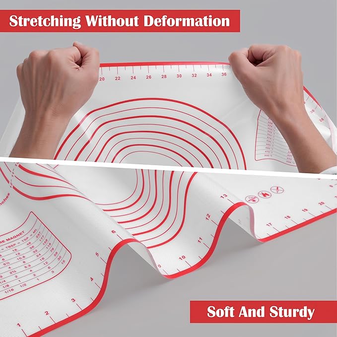 BlueBark 1 PCS - 32"L x 24"W Non-stick Silicone Baking Mat for Pastry & Dough, Sourdough Bread Making Tools, Kitchen Counter, Cooking Enthusiasts