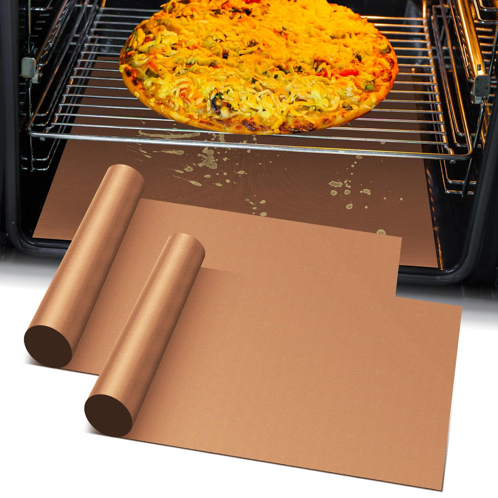 Oven Liners for Bottom of Oven -2Pack Large Heavy Duty Oven Mat, Toaster Gas Stove Oven Liner,Oven Covers for Electric Stove,Grill Mat - BPA & PFOA Free Kitchen Accessory to Keep Oven Clean