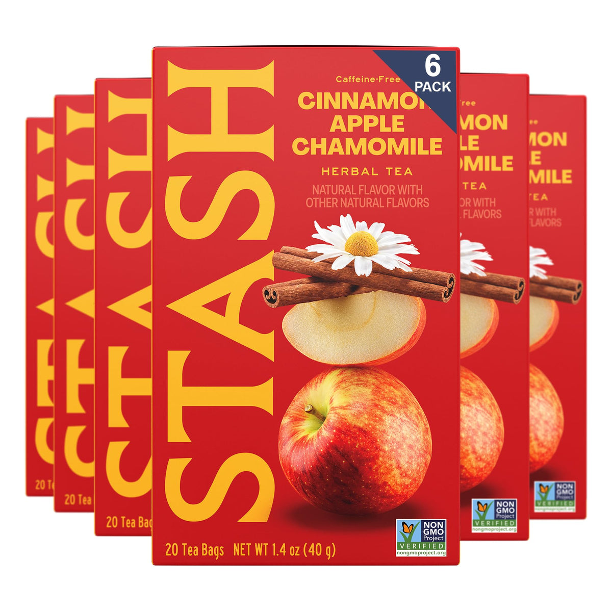 STASH Wild Raspberry Hibiscus Herbal Tea, 120 Bags 6x20, Caffeine Free