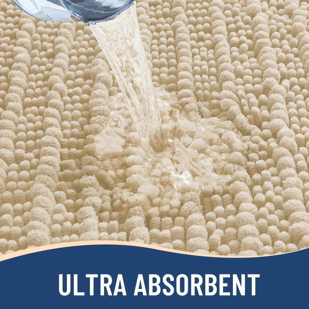 Arotive Bathroom Rugs Mat 30x20, Soft Absorbent Chenille Shaggy Bath Mat