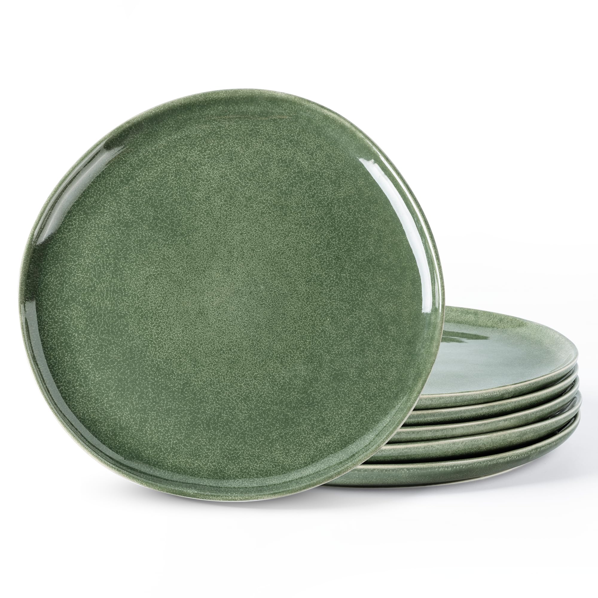 AmorArc Ceramic Dinner Plates Set of 6, 10.5 Inch Stoneware Plates Set