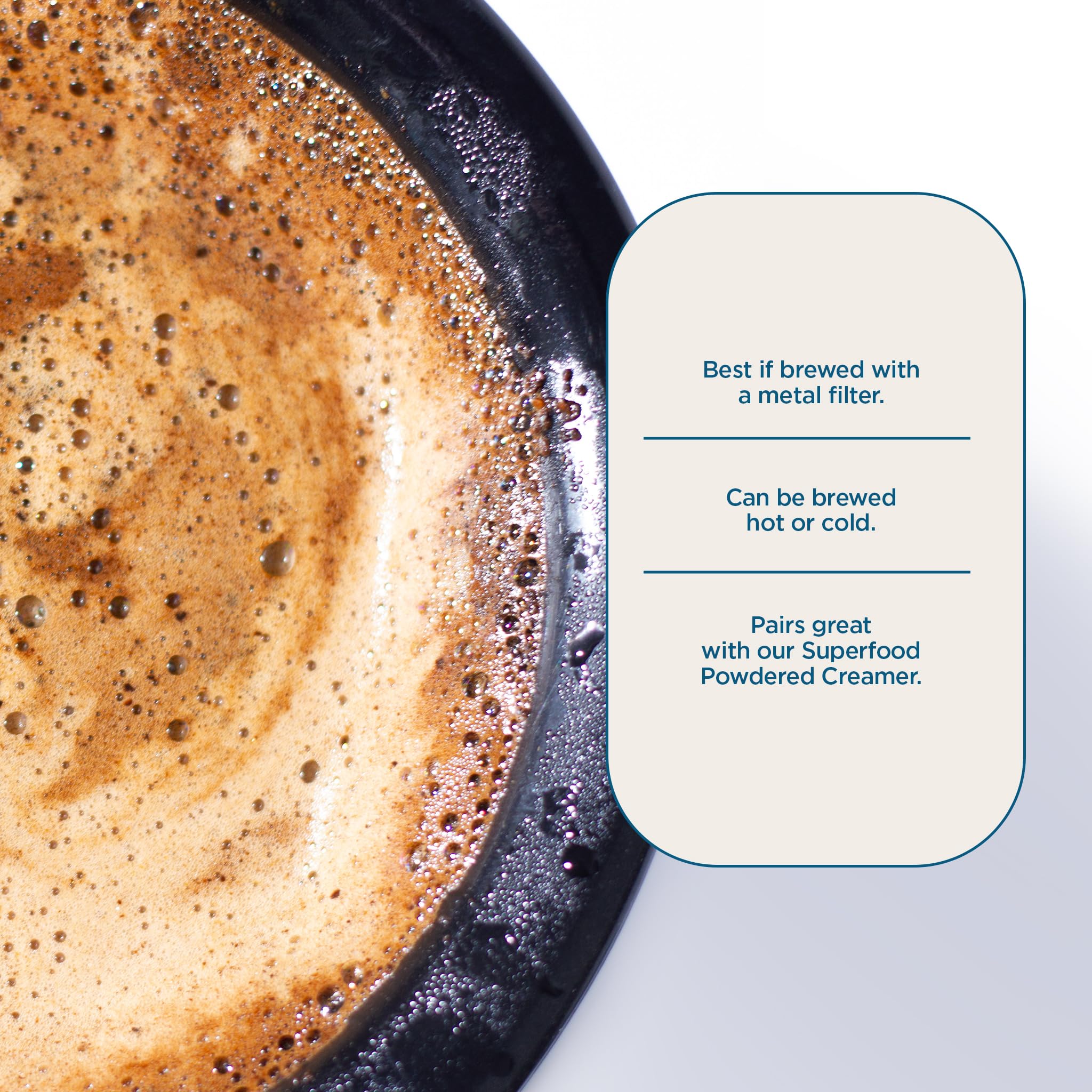 Laird Superfood Peruvian Dark Roast Coffee with Functional Mushrooms, Certified Organic Peruvian Ground Coffee Beans, Gluten-Free, Dairy-Free, Non-GMO, Paleo, Keto Friendly, 12 oz. Bag