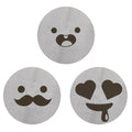 ColoMira 58.5mm Espresso Puck Screen 3 PCS Set(Cute Face)