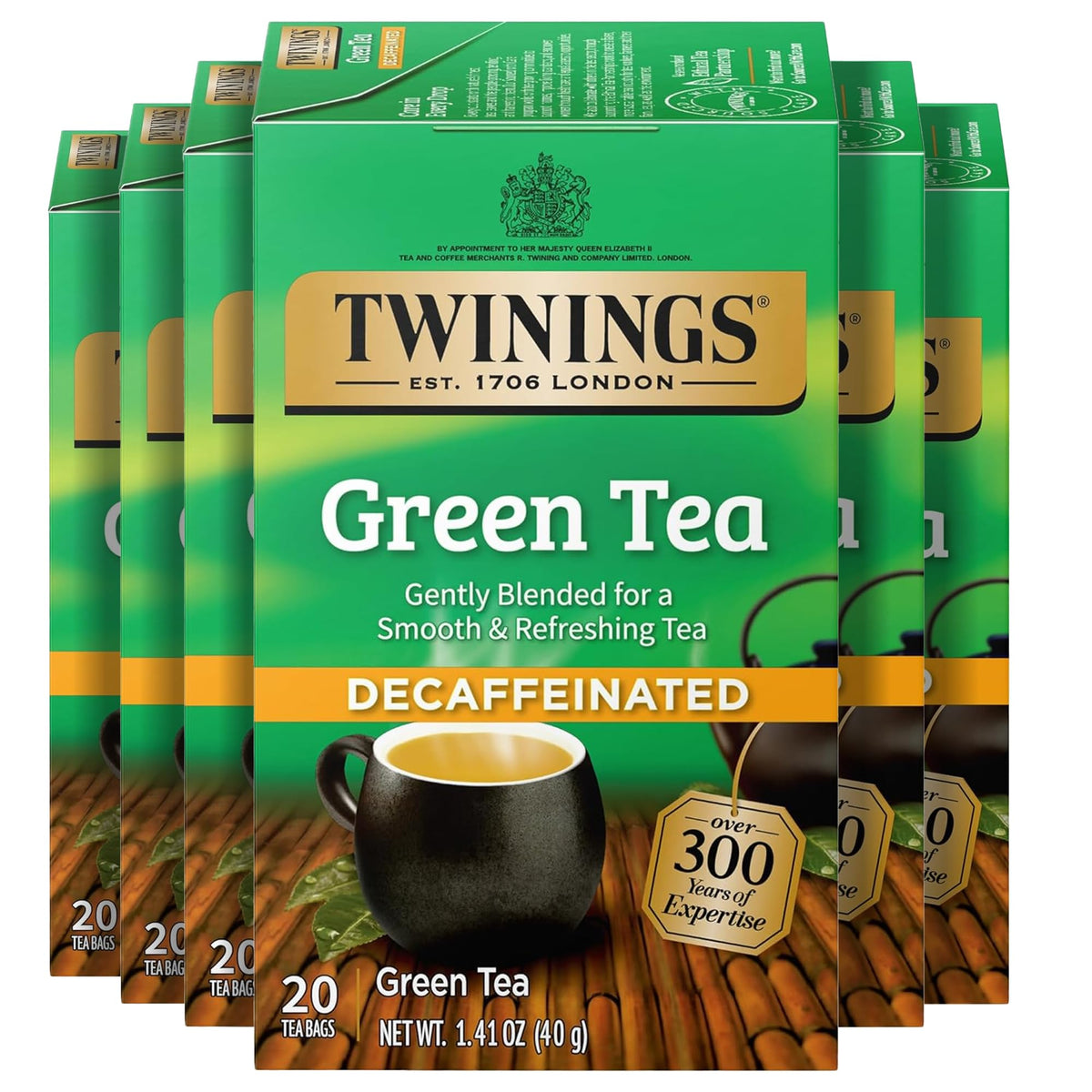 Twinings English Breakfast Black Tea Individually Wrapped Bags, 20 Count (Pack of 6), Flavourful, Robust, Caffeinated, Enjoy Hot or Iced, 120 Teabags