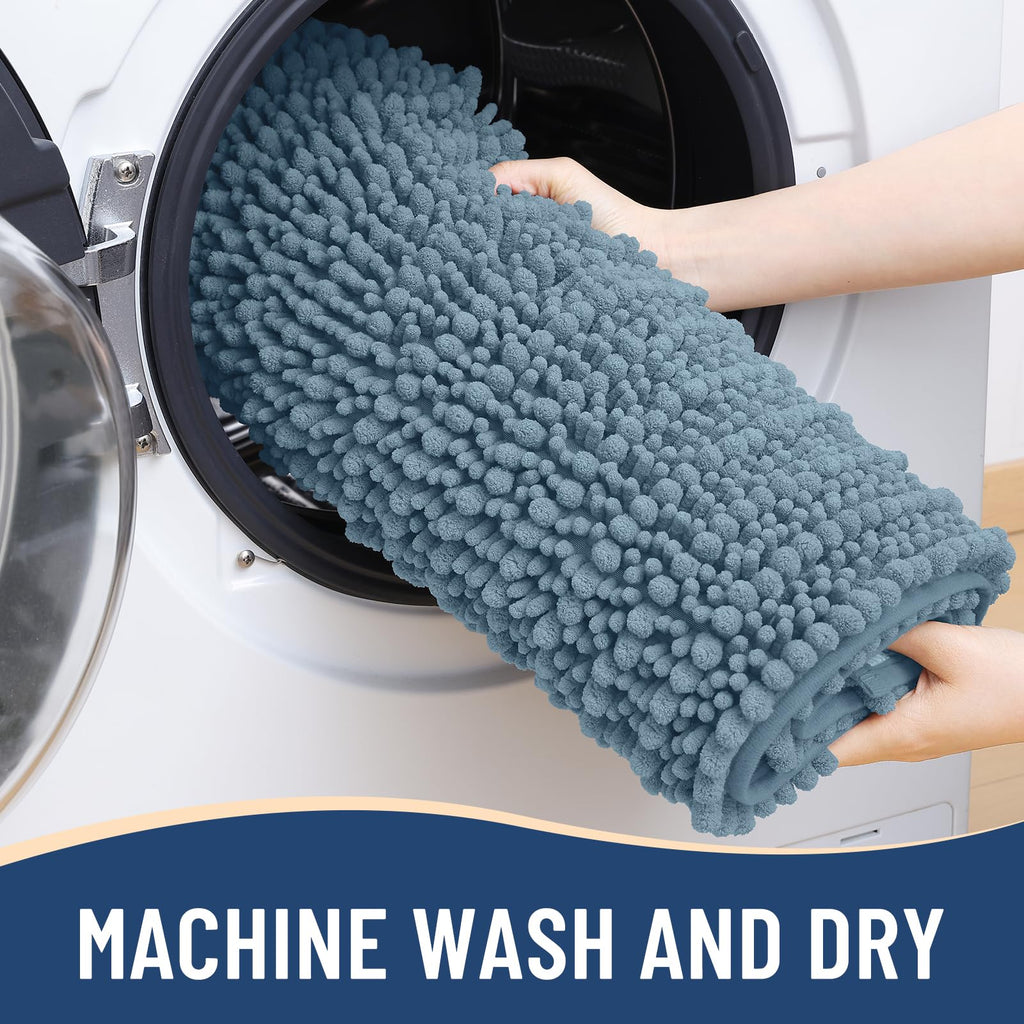 Arotive Bathroom Rugs Mat 47x24, Soft Absorbent Chenille Shaggy Bath Mat