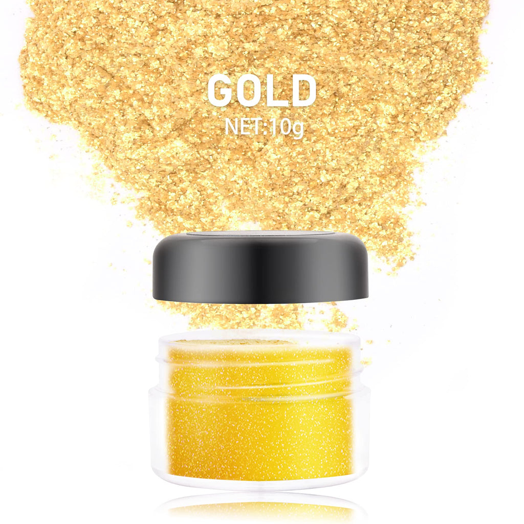 Edible Glitter - 10g Luster Dust Edible Food Grade Coloring Glitter for Cake Decorating, Baking, Drinks - Shimmer Dust Powder, Metallic Color Dusting Powder for Icing, Fondant, Candy, Cookie (Gold)