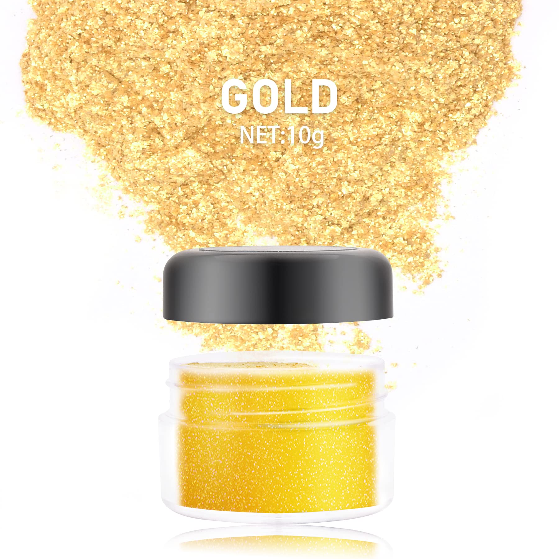 Edible Glitter - 10g Luster Dust Edible Food Grade Coloring Glitter for Cake Decorating, Baking, Drinks - Shimmer Dust Powder, Metallic Color Dusting Powder for Icing, Fondant, Candy, Cookie (Gold)
