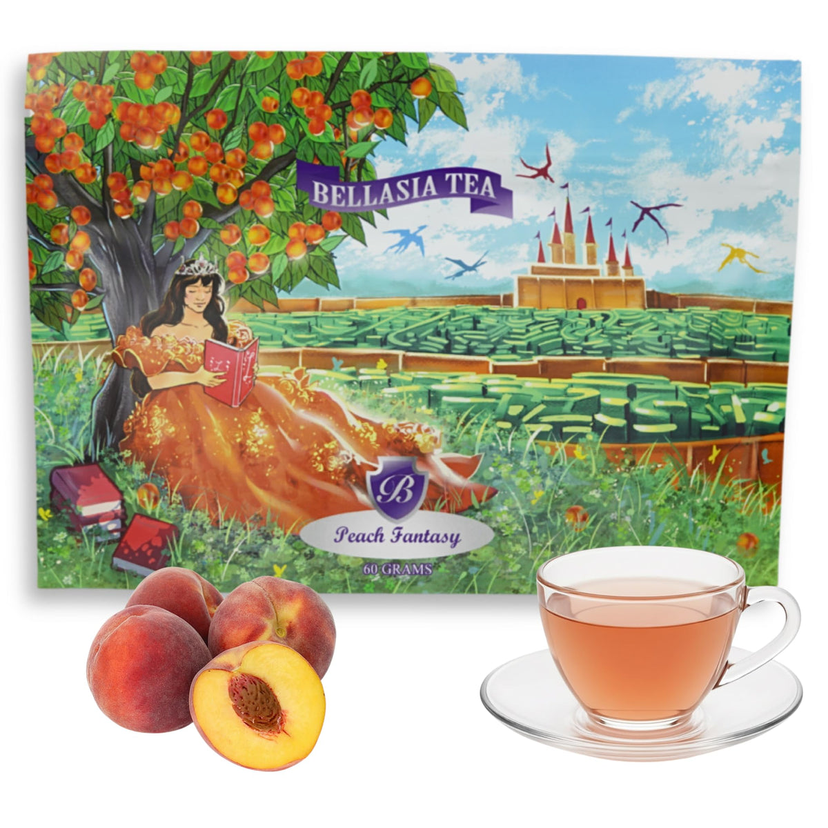 Bellasia Tea Cherry Jubilee for Kids Using Real Fruit Pieces - Caffeine Free Herbal Tea with Real Ingredients & Balanced Flavor- Add Loose Leaf Tea to Your Child’s Routine for A Fun & Tasty Drink