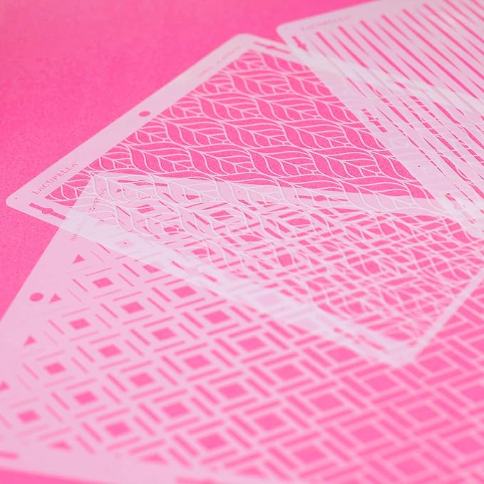 Cake Stencil - Seamless Delicate Pattern for Decorating Tall Double Barrel Cake to Use with Buttercream, Royal Icing, Ganache, Paint, Airbrush (STRAAT)