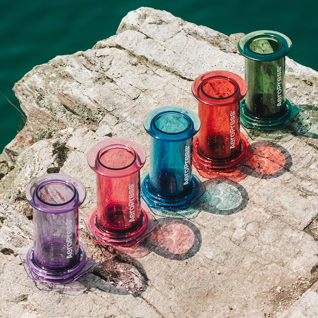 AeroPress Clear Blue Coffee Press, French Press, Pour-Over & Espresso Style