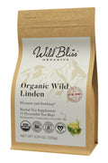 Wild Bliss Organic Linden Flower Tea - Caffeine Free Calming Herbal Tea - 75 Plant Based Tea Bags