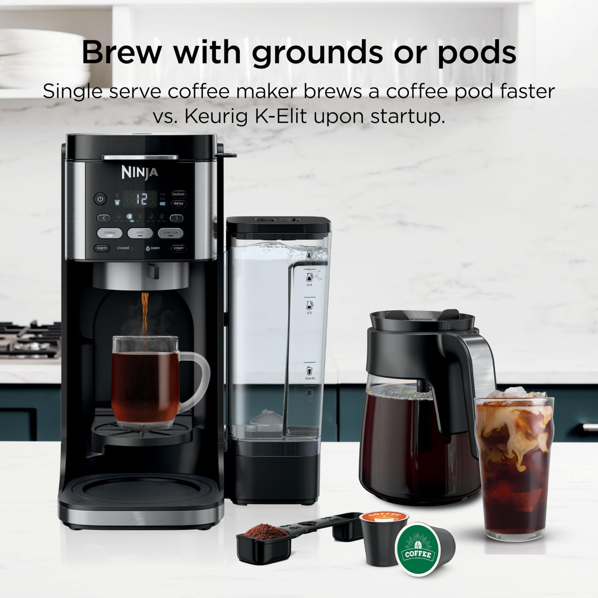 Ninja Drip Coffee Maker, DualBrew Pro Hot & Iced, Black, CFP101