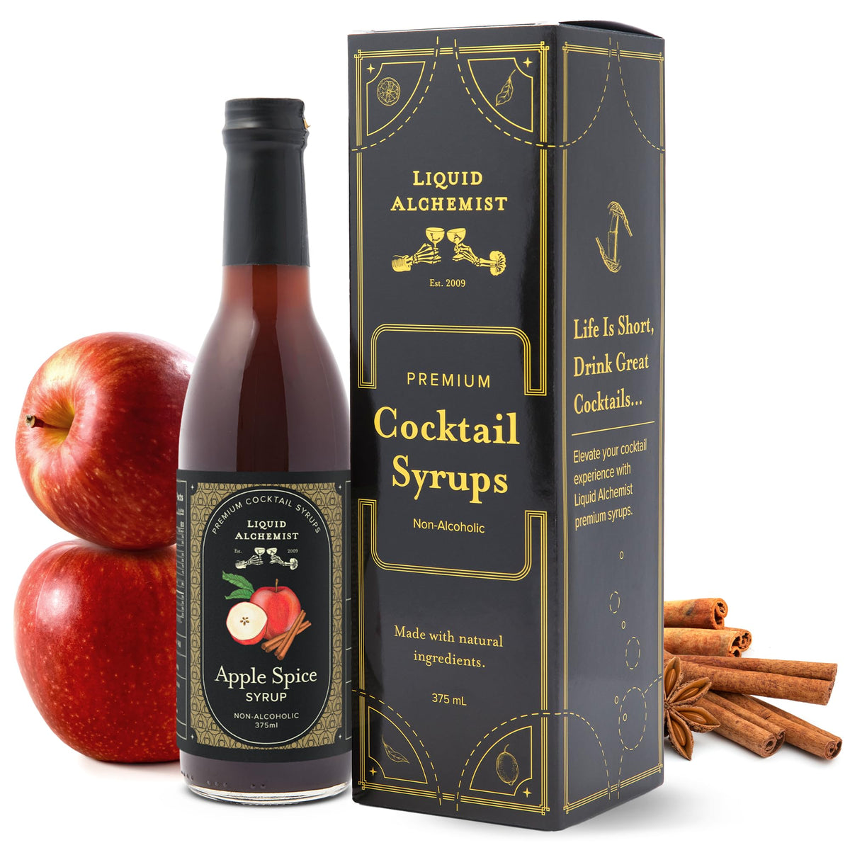Liquid Alchemist Peach Syrup for Cocktails | Real Ingredients Make our Peach Syrup for Drinks a Perfect Bellini Mix | Small Batch, Non-GMO & Vegan | 25.4 oz Drink Mixer, Pack of 1