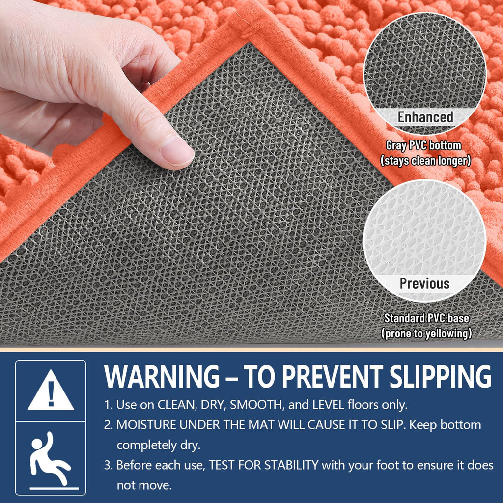 Arotive Bathroom Rugs Mat 70x24, Soft Absorbent Chenille Shaggy Bath Mat