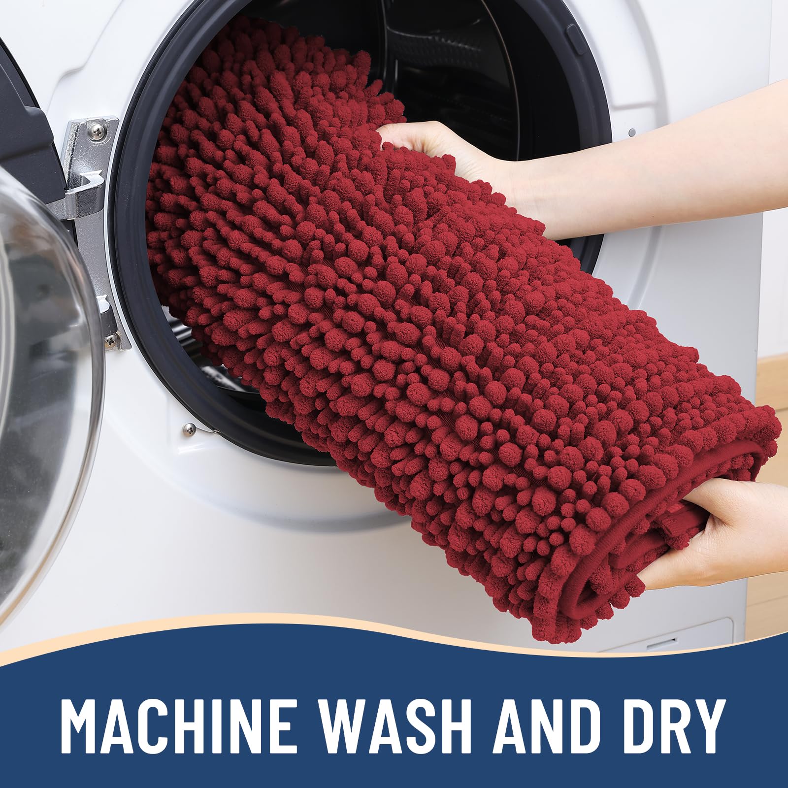 Arotive Bathroom Rugs Mat 30x20, Soft Absorbent Chenille Shaggy Bath Mat
