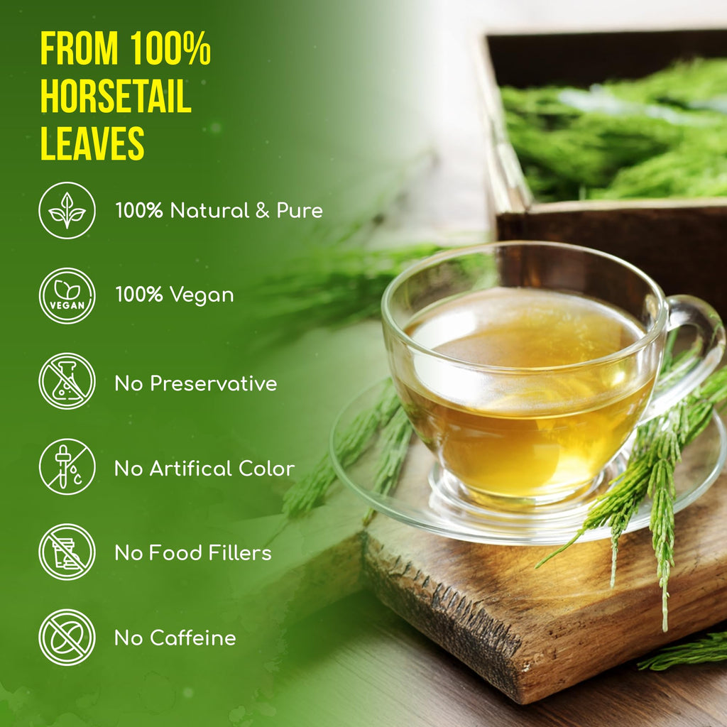 FreshDrinkUS, Premium 55 Horsetail Leaf Tea Bags, 100% Natural & Pure from Horsetail Loose Leaves Herbal Tea. Made with Natural Material Tea Bags. No Sugar, No Caffeine, No Gluten, Vegan.