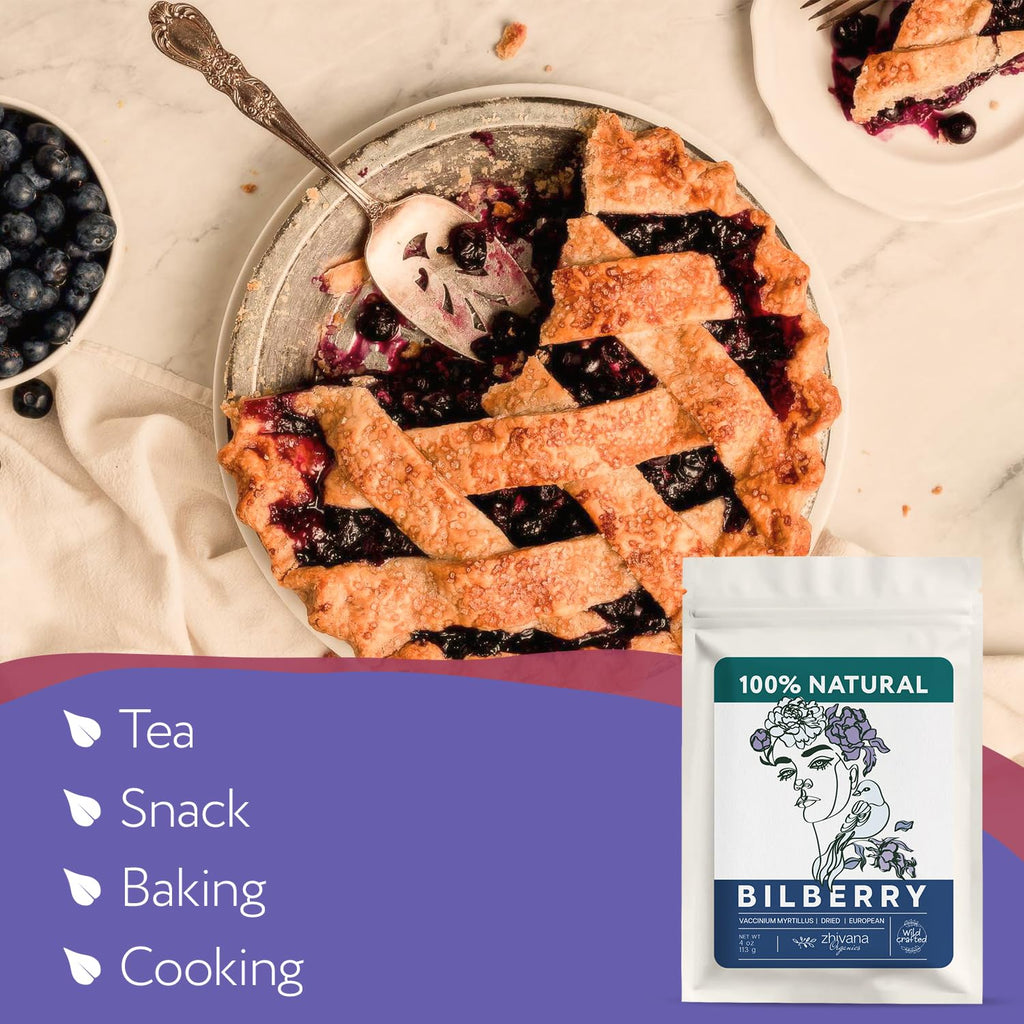 Wild Bilberry Fruit 4 oz. - Bilberry Tea - Antioxidant Support, Immunity