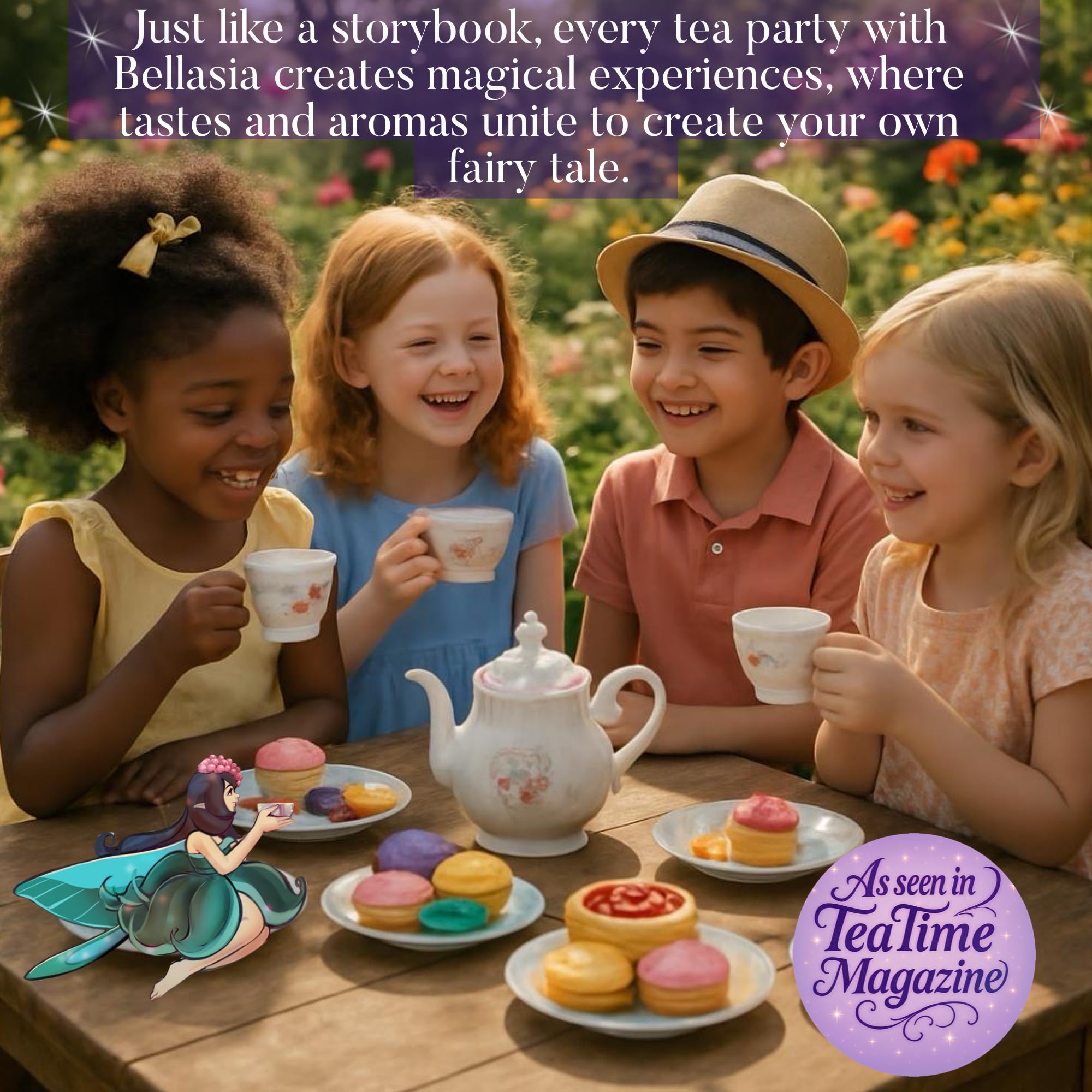 Bellasia Tea Cherry Jubilee for Kids Using Real Fruit Pieces - Caffeine Free Herbal Tea with Real Ingredients & Balanced Flavor- Add Loose Leaf Tea to Your Child’s Routine for A Fun & Tasty Drink