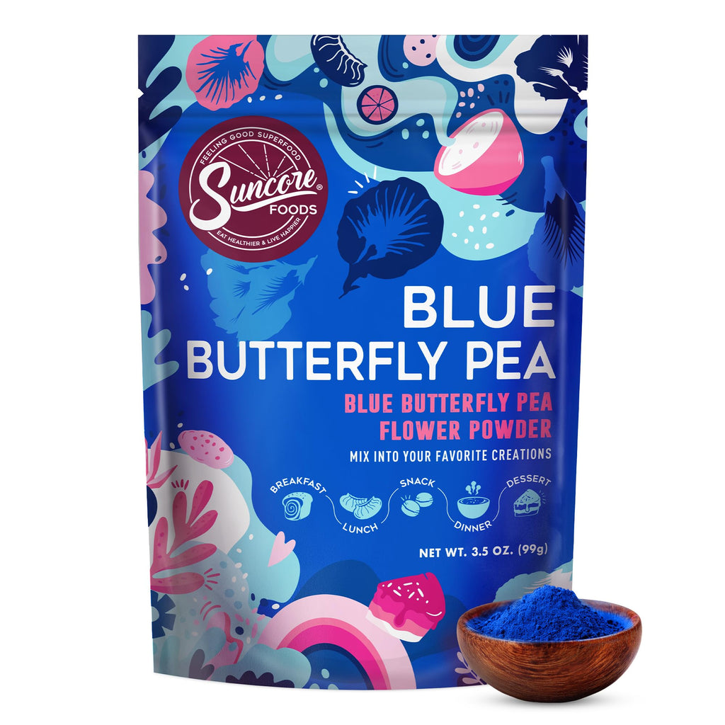 Suncore Foods Butterfly Pea Flower Powder 3.5oz | Gluten Free | Vegan