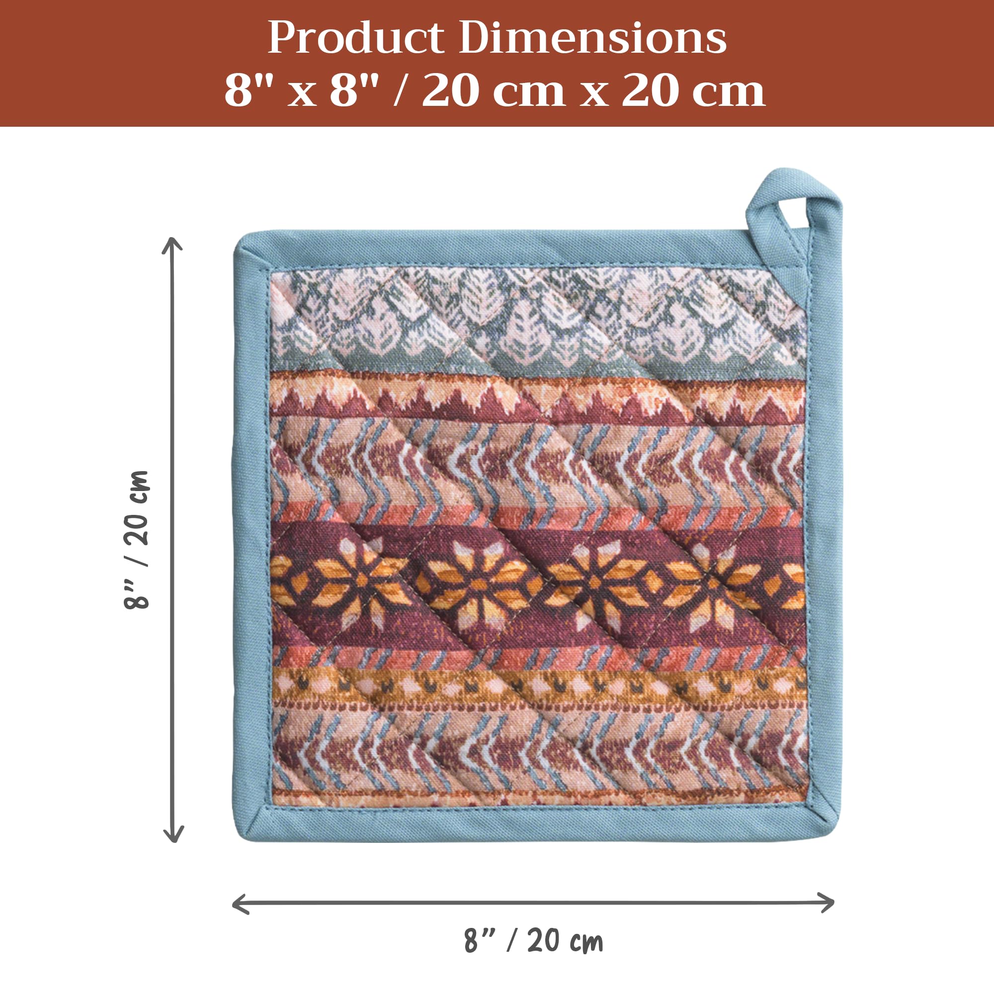 Maison d' Hermine Pot Holders 100% Cotton Potholders (8" x 8", Pack of 1)