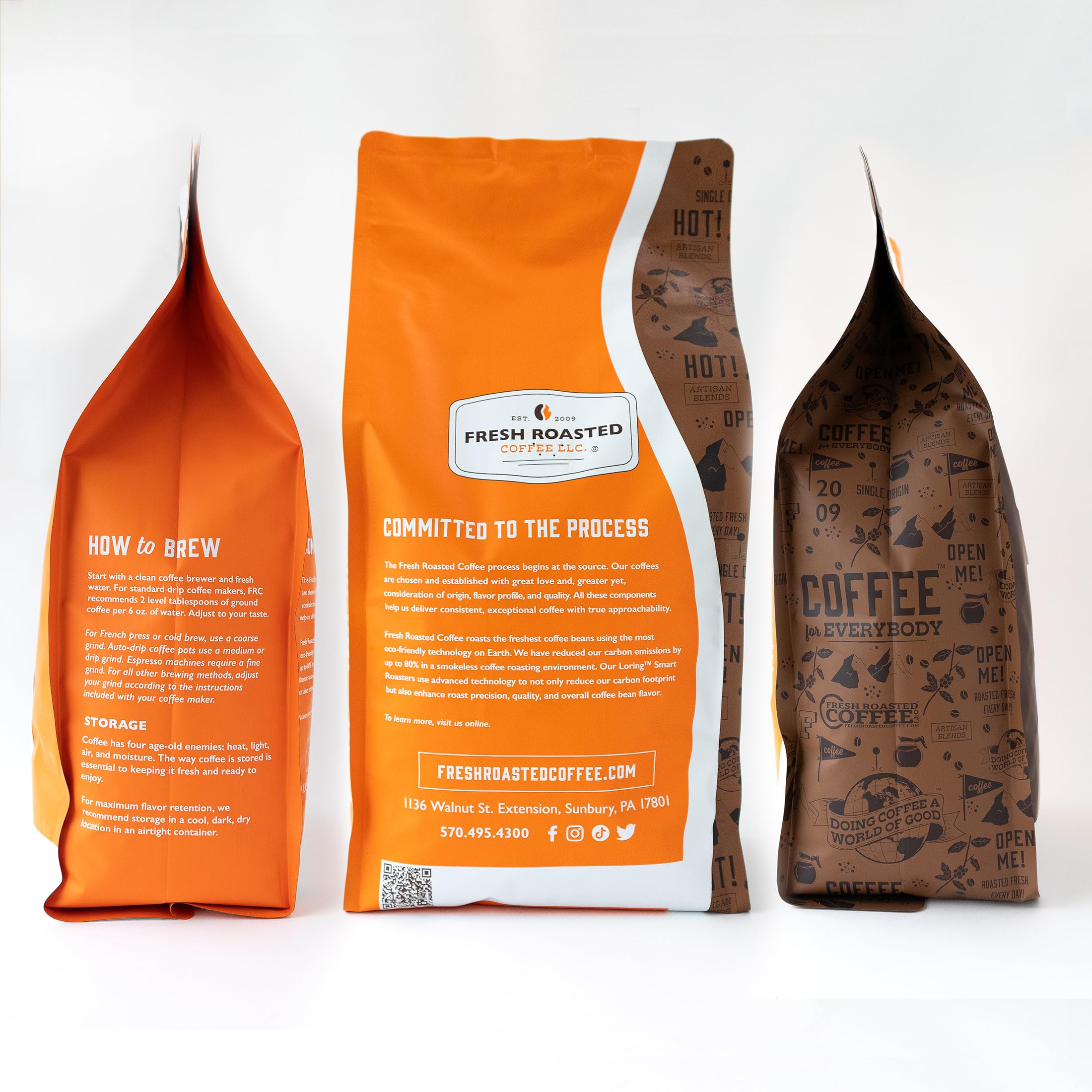 Fresh Roasted Coffee, Dark Brazil Drip Ground Coffee, Med-Dark Roast, Kosher, 5 lb (80 oz)
