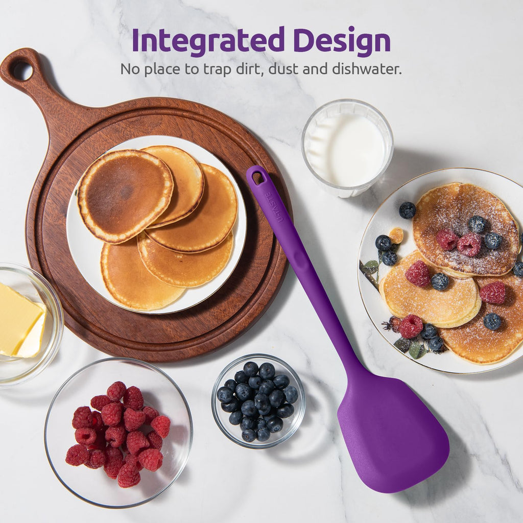 U-Taste Silicone Turner Cooking Spatula, 13.6" Long/3.7" Wide, Purple
