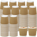 RXLWYUNLAE 240Pack Paper Espresso Coffee Cups, 4 oz Disposable Coffee Cups,Corrugated Insulated Ripple Wall, Paper Ripple Cups for Coffee, Hot Chocolate and Hot Tea Drinks -Champagne