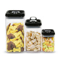 Felli Flip Tite Storage Container with 4 Inch Lid SQUARE & RECTANGLE, Air Tight Ring Seal Top Clear Acrylic Canister Jar, Spice Pasta Cereal Snack Pantry Organizer, Gift Set for Women (10pk, Variety)