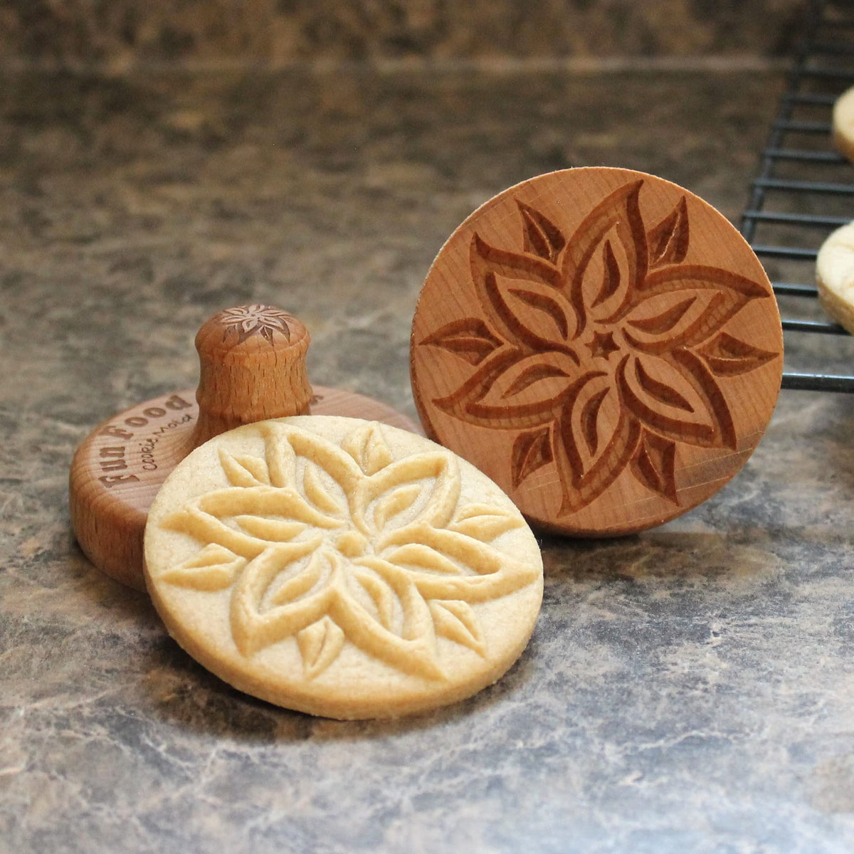 Fun Food Tools, Wood Cookie Stamp, 2.5 Inch (Chartres Cathedral CS-056)