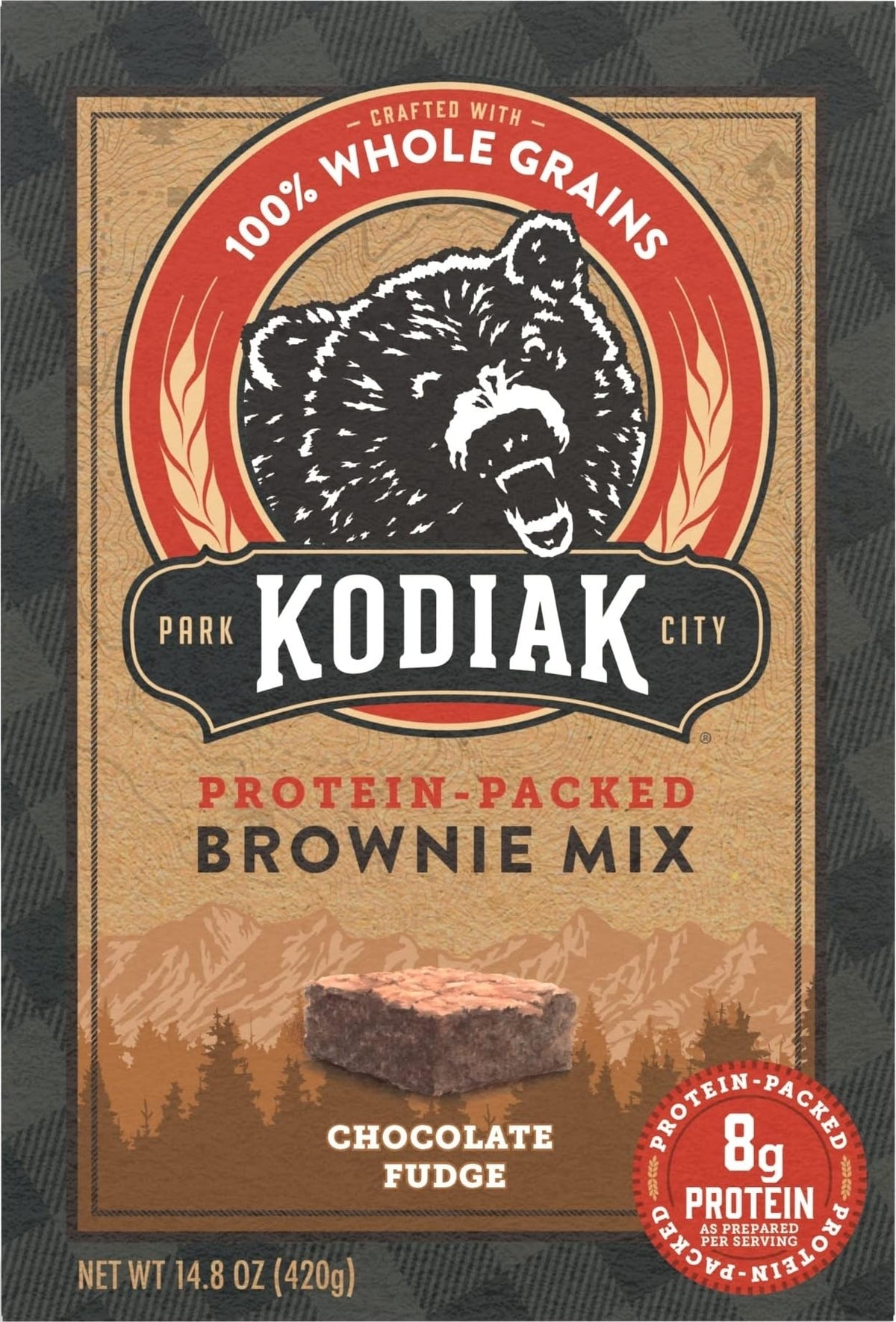 Kodiak Cakes Power Bake Muffin Mix, Double Dark Chocolate, 14 Ounce (Pack of 6)