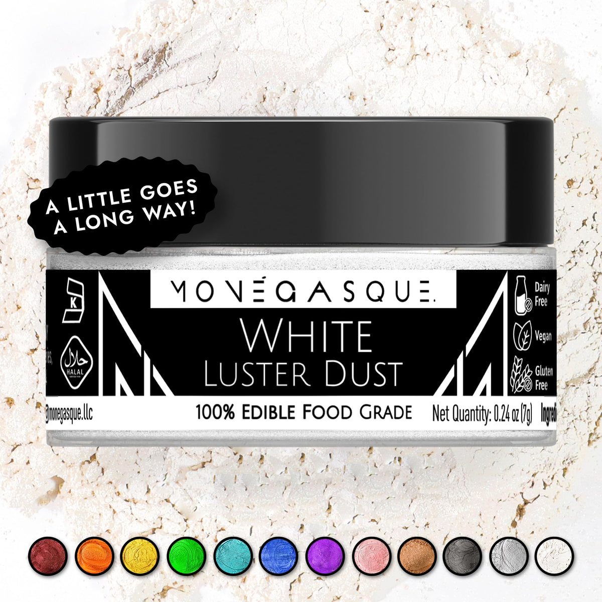 MONÉGASQUE Lavender Edible Glitter for Drinks & Cakes, Drink Glitter, 10g