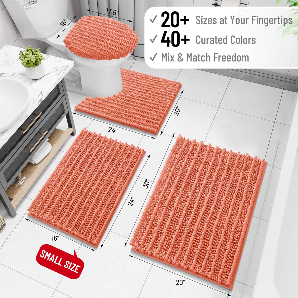 Arotive Bathroom Rugs Mat 70x24, Soft Absorbent Chenille Shaggy Bath Mat