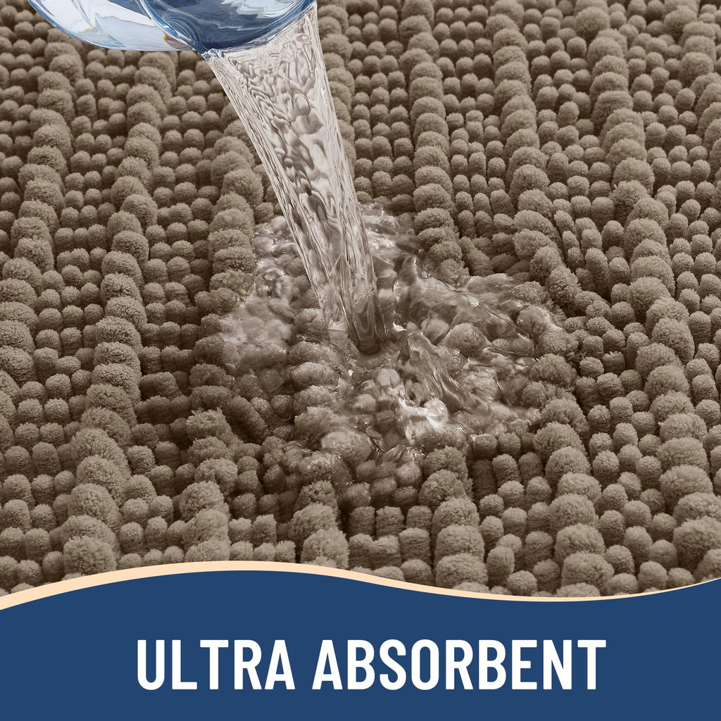 Arotive Bathroom Rugs Mat 59x35, Soft Absorbent Chenille Shaggy Bath Mat