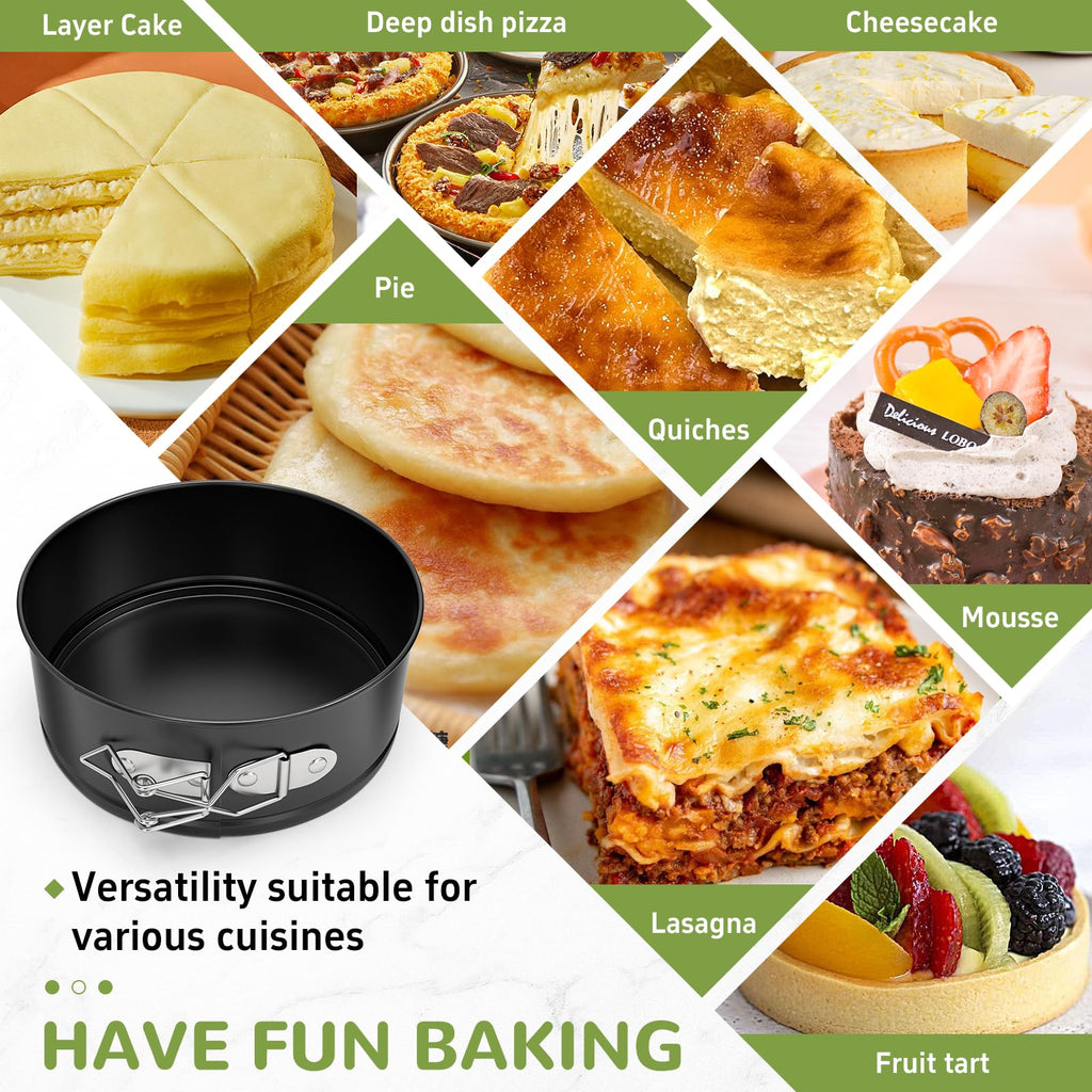 ZeroPone 4 Inch Mini Springform Pan for Mini Cheesecake Pizza