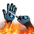 BBQ Gloves 1472F Heat Resistant Non-Slip Silicone (Sky Blue)