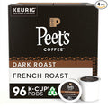 Peet's Coffee, Dark Roast K-Cup Pods for Keurig Brewers - French Roast 96 Count (4 Boxes of 24 K-Cup Pods)