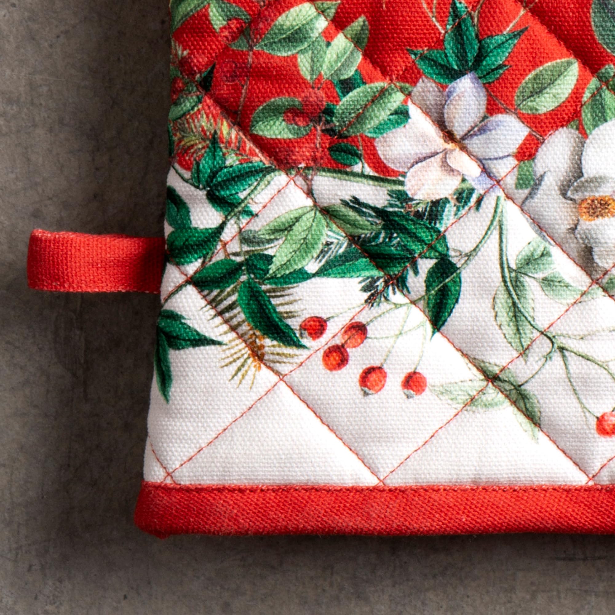 Maison d' Hermine 100% Cotton Oven Mitt & Pot Holder Set (7.5"x13" & 8"x8")