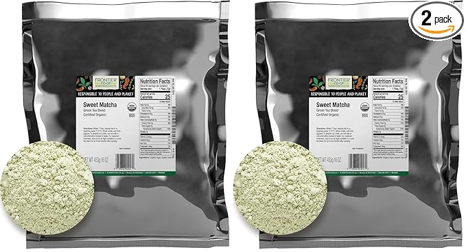 Frontier Bulk Sweet Matcha Green Tea Blend, Organic, 1 Pound (Pack of 2)