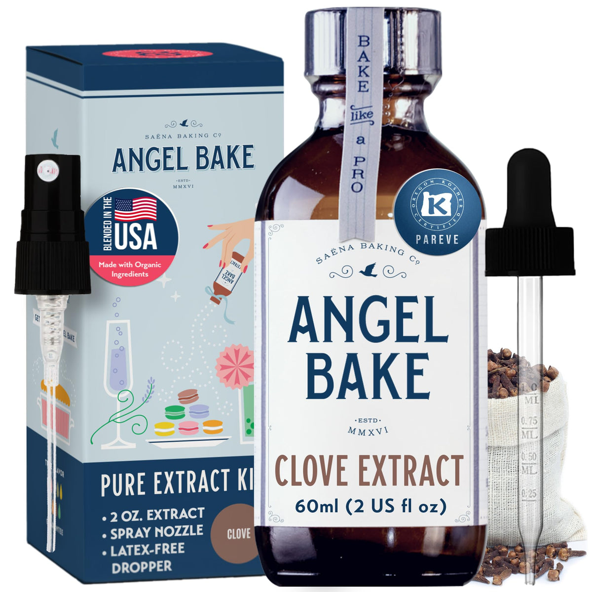 Angel Bake Pure Bulgarian Rose Extract for Baking, Lattes, Tea, 2 oz