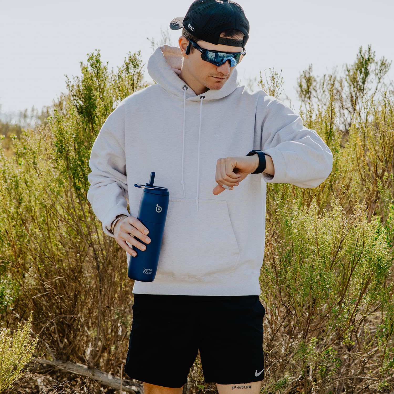 BOTTLE BOTTLE Stainless Steel Water Bottle 32 oz indigo blue