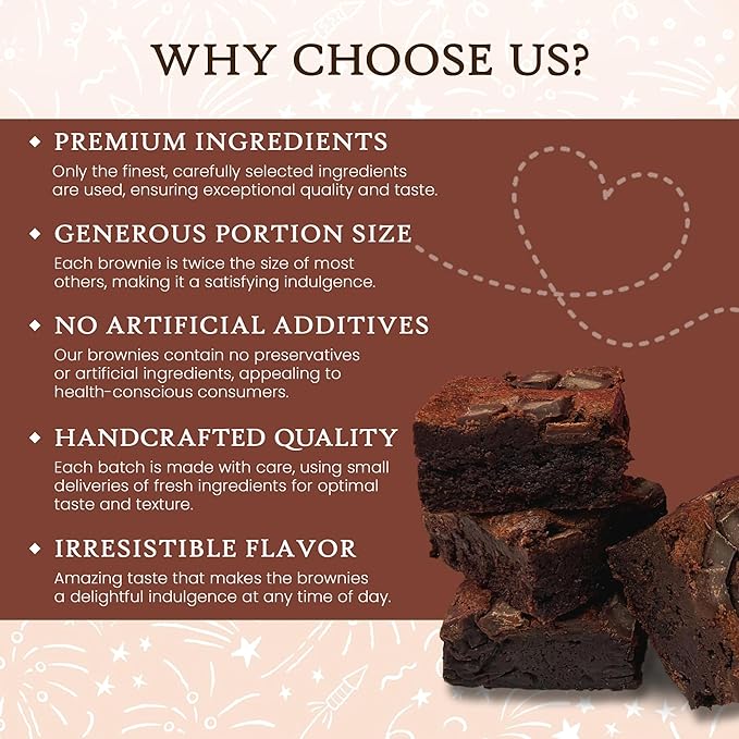 Ruth’s Chocolate Chunk Cake Style Brownies 2 Dozen – Gourmet Baked Treats | Delicious Gift with The Finest Ingredients | Guaranteed to Arrive Fresh