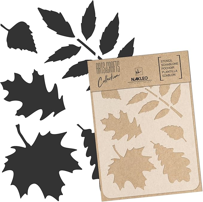 NAKLEO Painting Stencil for Crafts A5 5.9” x 8.3”, Flowers Frame Floral Pattern, Reusable Plastic DIY & Scrapbooking Drawing Template, Decoupage Art Home Decor, Wall Wood Fabric Furniture