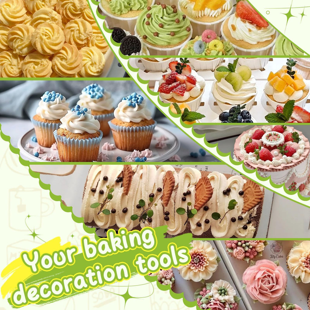 NOVANO Dessert Decorating Syringe Set, Frosting Piping Kit