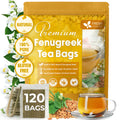 FreshDrinkUS, Premium 120 Fenugreek Tea Bags, 100% Natural & Pure from Fenugreek. Fenugreek Herbal Tea. Made with Natural Material Tea Bags. No Sugar, No Caffeine, No Gluten, Vegan.