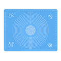 Silicone Baking Mat for Rolling Pastry Dough with Measurements, 25.6" x 17.7" BPA Free Non stick and Non Slip Blue Table Sheet Baking Supplies for Bake Pizza Cake