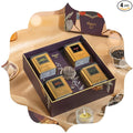 CHAYAM Tea Tranquility Gift Box – 4 Premium Loose Leaf Teas + Stainless Steel Infuser – Wellness Tea Gift – Green, Masala, Kahwa, Ginger Lemongrass – 125+ Cups / 8.82 oz